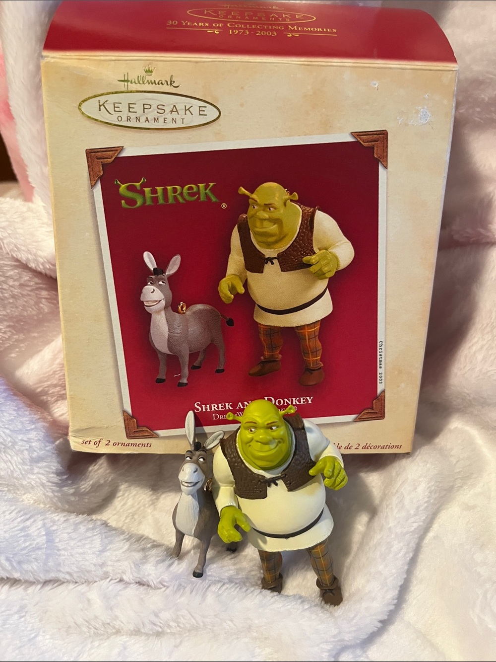 Hallmark Keepsake Shrek and Donkey Ornament Set - Green